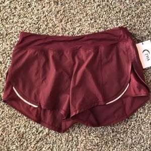 Zyia plum energy mesh shorts
